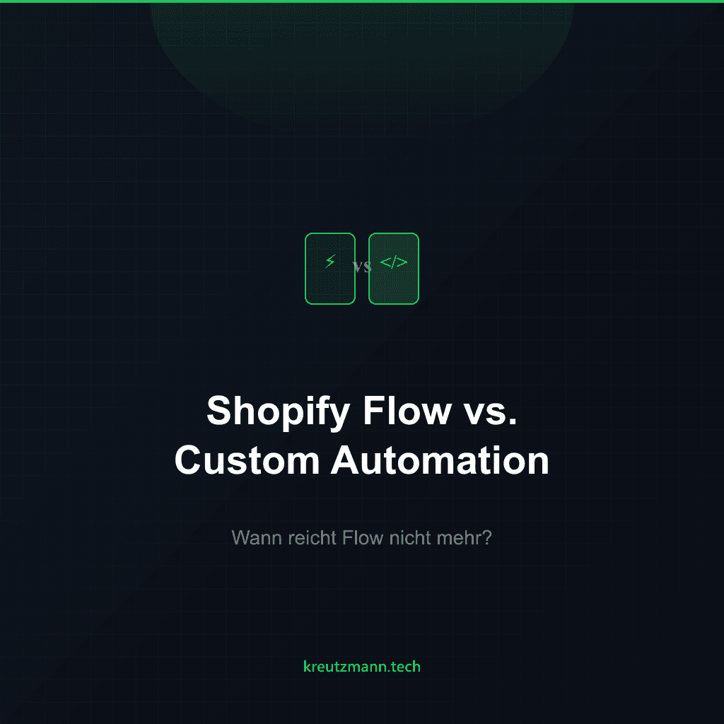Shopify Flow vs. Custom Automatisierung: Wann reicht Flow nicht mehr?